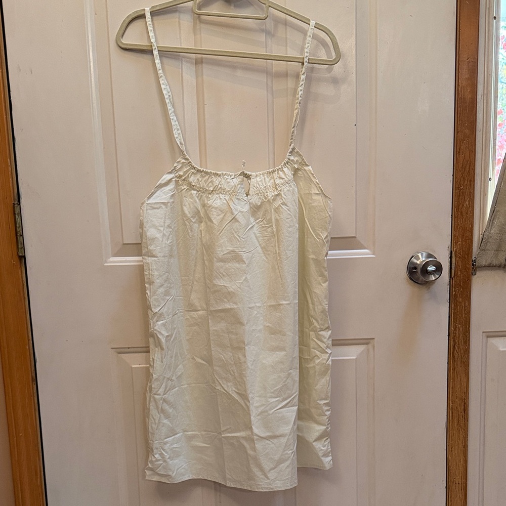 Chic Cream Spaghetti Strap Blouse